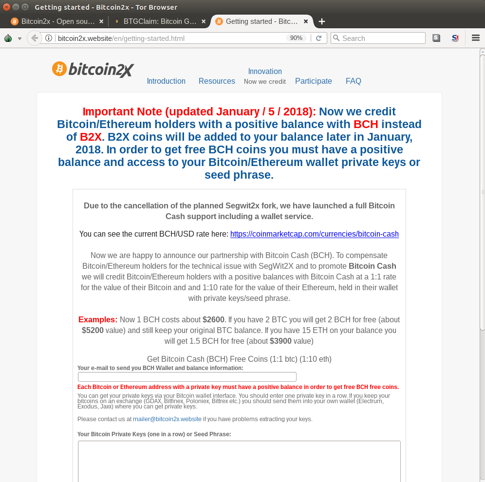 Beware Fake Segwit2x Scam S!   ite Fake Bitcoin Gold Scam Site Steal - 